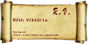 Róth Viktória névjegykártya